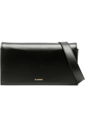 Jil Sander Logo-debossed leather shoulder bag