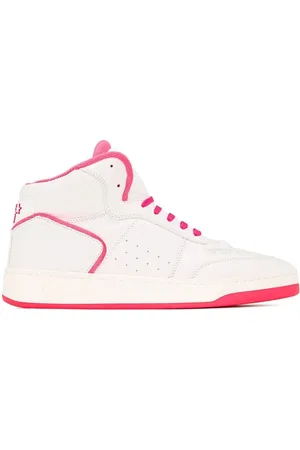 Saint Laurent - Pink Canvas SL 39 Mid Top Sneakers – eluXive