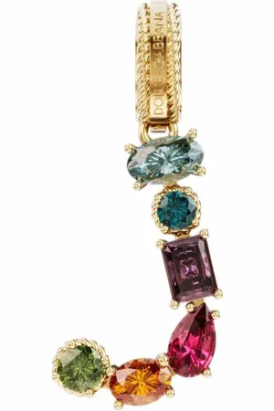Dolce & Gabbana Rainbow Alphabet 18kt yellow multi-stone pendant