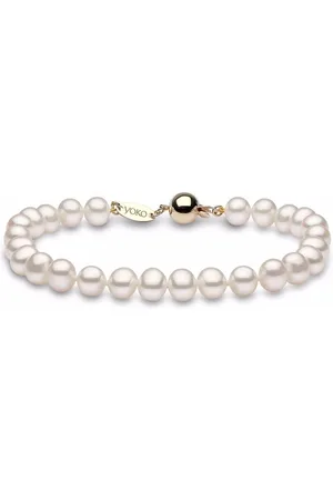 Yoko London 18kt yellow Classic 6mm Freshwater pearl bracelet