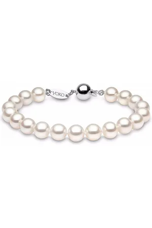 Yoko London 18kt white gold Classic 8mm Freshwater pearl bracelet