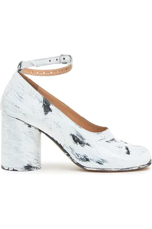 Maison Margiela 80mm Tabi Bianchetto leather pumps