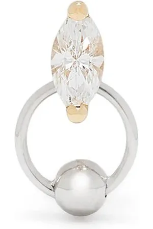 DELFINA DELETTREZ 18kt yellow diamond Two in One piercing earring