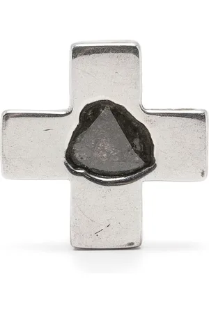 PARTS OF FOUR Plus-sign diamond stud single earring