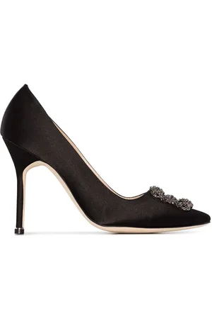 Manolo Blahnik 105mm Hangisi satin pumps