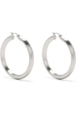 TOM WOOD Classic Thick Satin XL hoop earrings