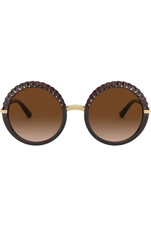 Dolce & Gabbana Pliss?? round-frame sunglasses