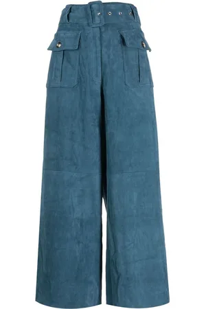 Paula Wide-leg suede trousers