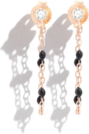 GIGI CLOZEAU 18kt rose gold Supreme beaded diamond earrings