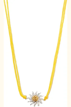 YVONNE LÉON 9kt yellow Daisy citrine necklace