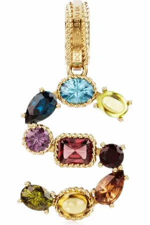 Dolce & Gabbana Rainbow Alphabet S 18kt yellow multi-stone pendant