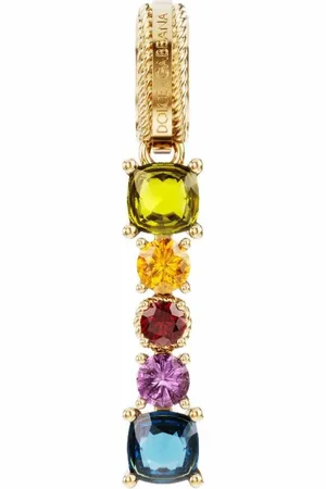Dolce & Gabbana Rainbow Alphabet 18kt yellow multi-stone pendant