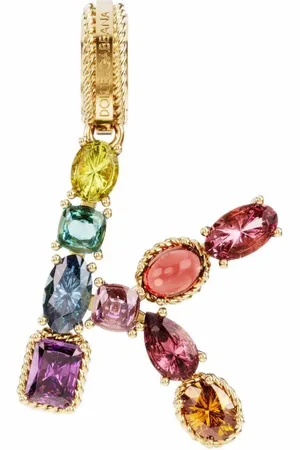 Dolce & Gabbana Rainbow Alphabet K 18kt yellow multi-stone pendant