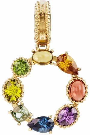 Dolce & Gabbana Rainbow Alphabet O 18kt yellow multi-stone pendant