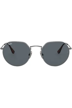 Ray-Ban Jack titanium round-frame sunglasses