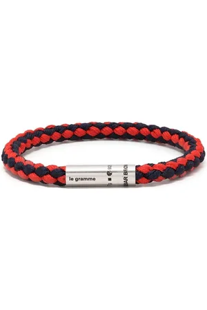 Le Gramme X Orlebar Brown engraved-logo bracelet