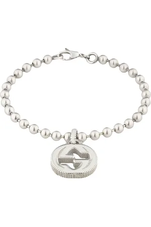 Sterling Silver Interlocking G Bracelet in Silver  Gucci  Mytheresa