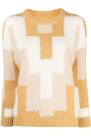 Onefifteen Geometric-panelled knit sweater