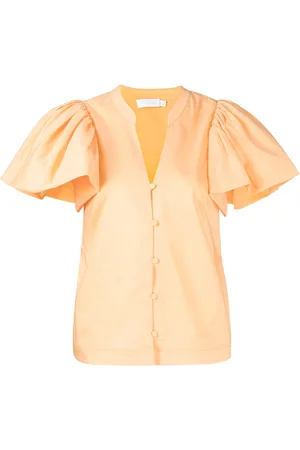 Simkhai Hallie puff-sleeve blouse