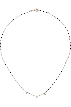 GIGI CLOZEAU 18kt rose gold mini Gigi diamond and beaded necklace