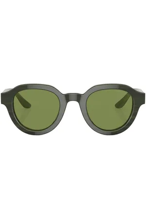 Giorgio Armani Logo-print round-frame sunglasses