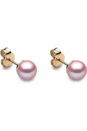 Yoko London 18kt yellow Classic 6mm Freshwater pearl stud earrings