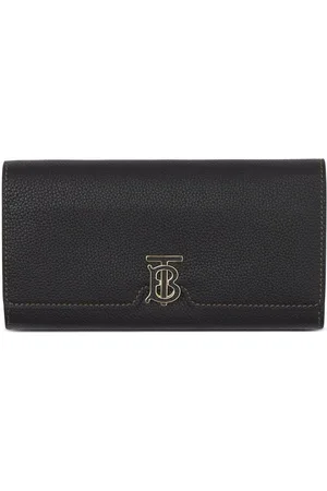 Burberry Monogram-plaque continental leather wallet