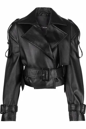 Manokhi Hana cropped biker jacket