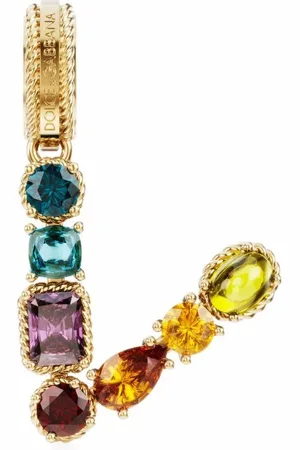 Dolce & Gabbana Rainbow Alphabet 18kt yellow multi-stone pendant