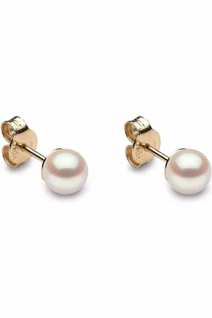 Yoko London 18kt yellow Classic 5mm Akoya pearl stud earrings