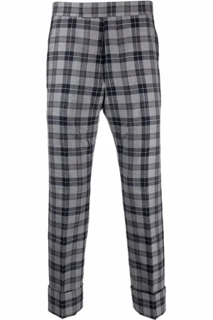Thom Browne Tartan cropped tailored trousers