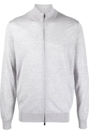 Ermenegildo Zegna Fine knit wool zip-up cardigan