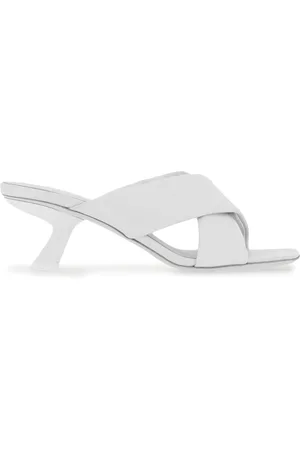 Salvatore Ferragamo 55mm crossover-strap detail mules