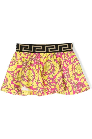 VERSACE Barocco-print logo-waist shorts
