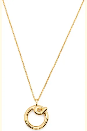 Missoma Curly Molten initial pendant necklace