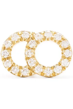 COURBET 18kt recycled yellow Celeste small pav?? laboratory-grown diamond set mono stud earring