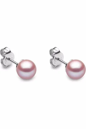 Yoko London 18kt white gold Classic 6mm Freshwater pearl stud earrings