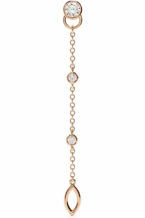 COURBET 18kt recycled rose gold CO mono laboratory-grown diamond hanging earring
