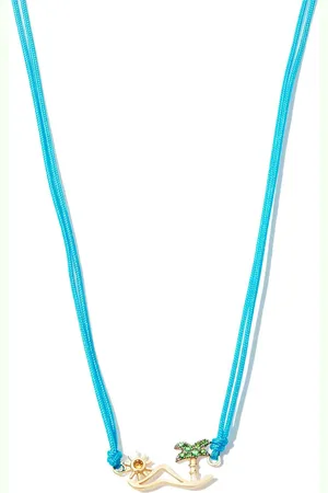 YVONNE LÉON 9kt yellow diamond island necklace