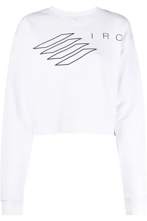 IRO Romel logo-print cropped sweatshirt