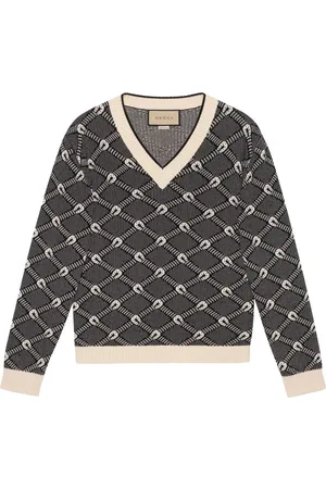 Louis Vuitton green Wool Damier Jacquard Sweater