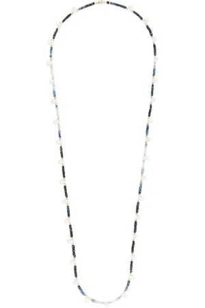 JIA JIA 14kt yellow gold Arizona sapphire and pearl beaded necklace