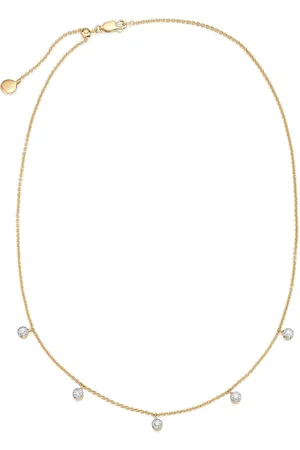Monica Vinader Fifi tiny button diamond necklace