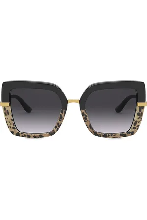 Dolce & Gabbana Half Print square-frame sunglasses