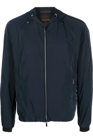 MOORER Zip-up hooded jacket