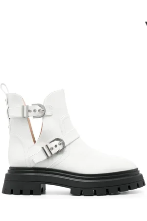 Stuart Weitzman Maverick Bedford bucked leather boots