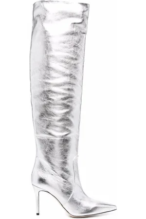 Scarosso X Brian Atwood Carra metallic-effect boots