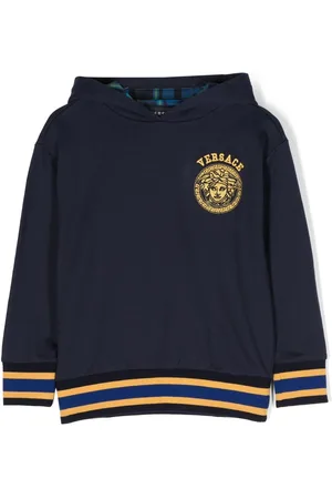 VERSACE Tartan Medusa cotton hoodie