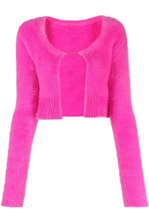 Jacquemus La Maille logo-charm cropped knitted cardigan