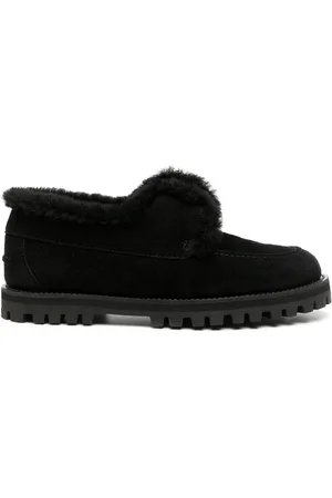 LE SILLA Yacht shearling-lining suede loafers